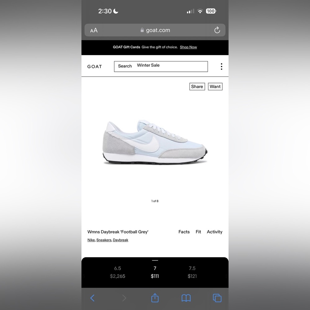 Woman’s Daybreak Nike Shoes